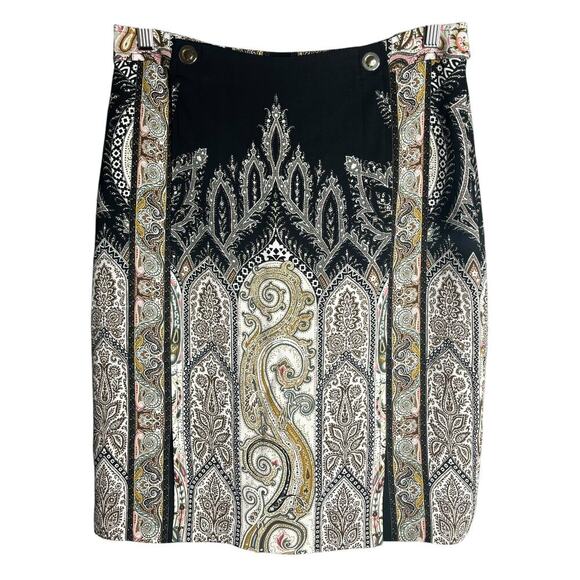 Etro Dresses & Skirts - Etro Printed Knee Length Mini Skirt Black Size 8 NWT
